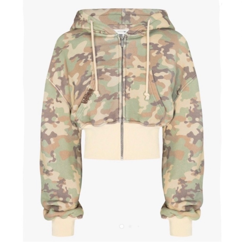 RARE hidden cult baggy camo five star zip up hoodie